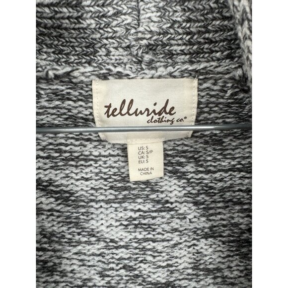 Telluride Wool Blend Zip Front Sweater Women Small Grey Holiday Winter Festive - Picture 3 of 10